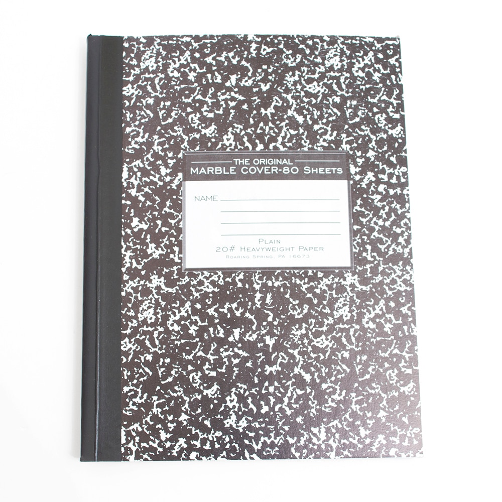Roaring Spring, Black, Composition Book, Art & School, Unruled, 81550